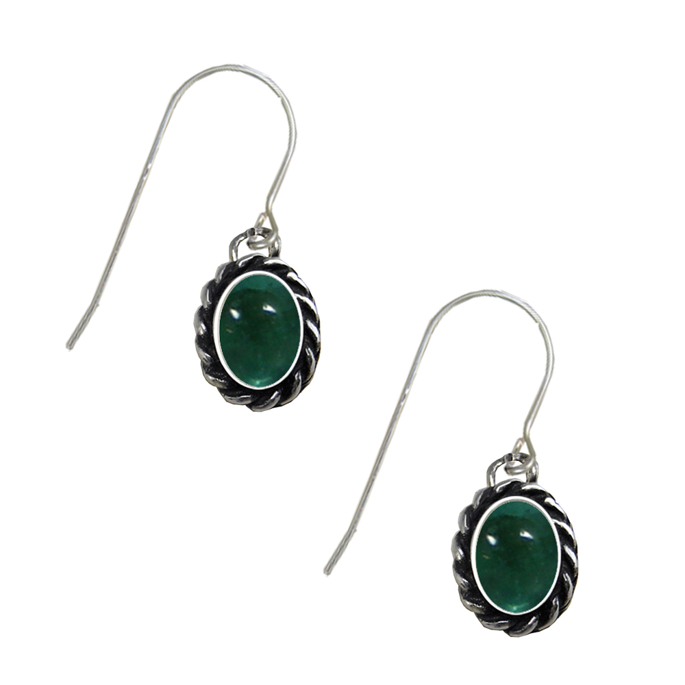 Sterling Silver Fluorite Gemstone Drop Dangle Earrings